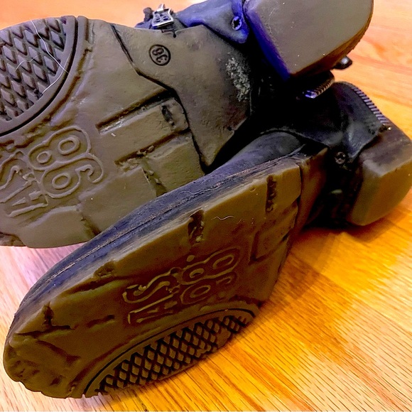 A.S. 98 Women’s Black dark brown Leather Ankle Boots with Zipper Detail size 5.5 - Picture 9 of 16